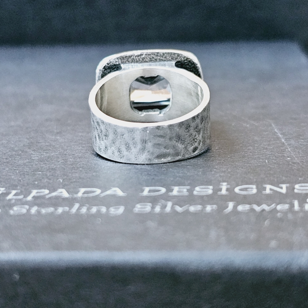 Silpada Sterling Silver Rectangular Cz Ring R1860… - image 4